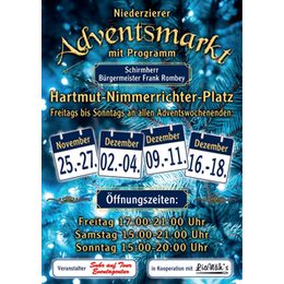 Plakat zum Adventsmarkt in Niederzier