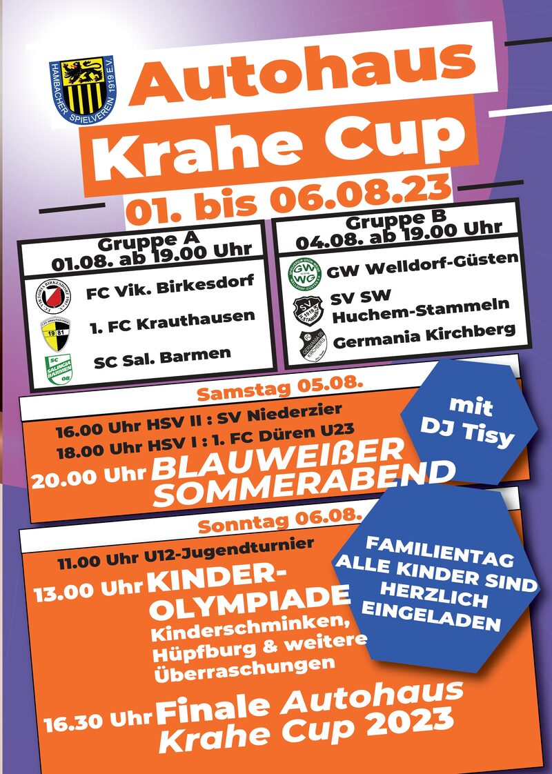 Plakat zum Krahe Cup