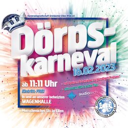 Plakat Dörpskarneval - Karnevalsgesellschaft Grieläächer Ellen 1956 e.V.