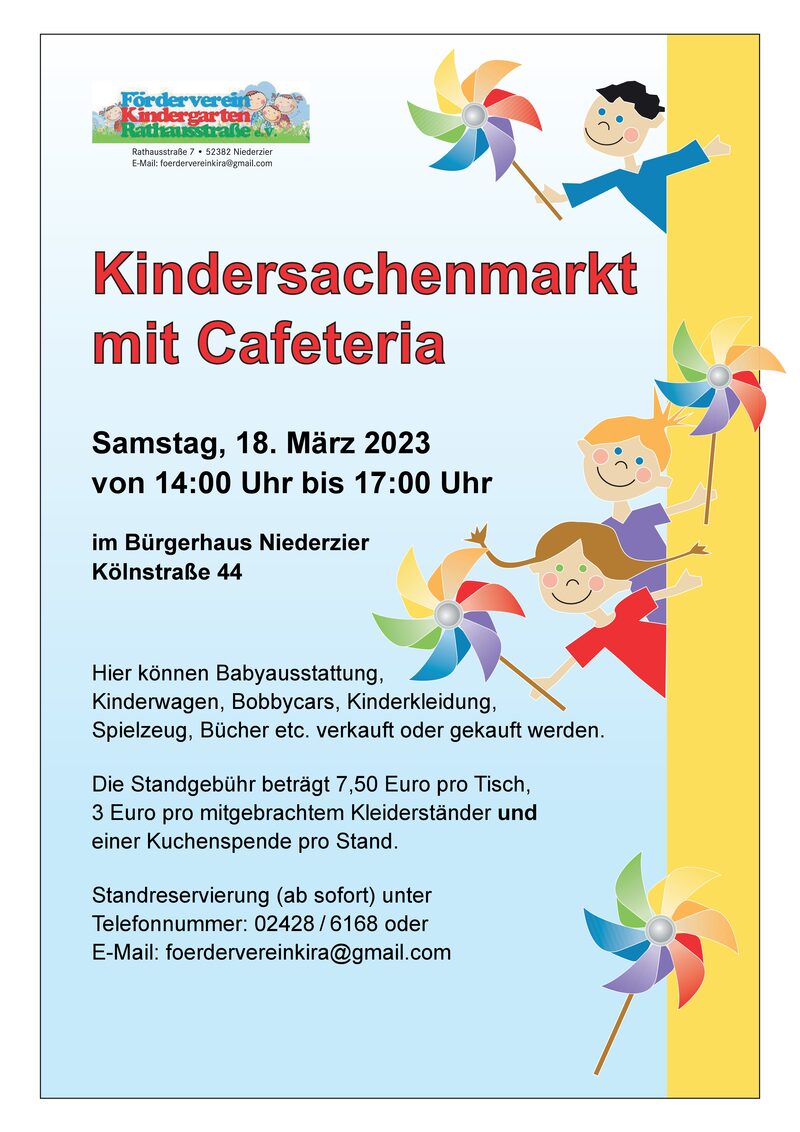 Plakat Kindersachenmarkt